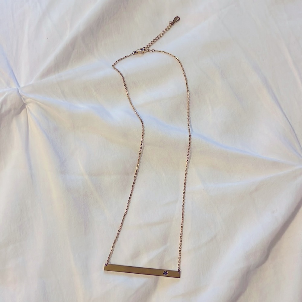 Ellandemm Bar Necklace - 14k plated gold
